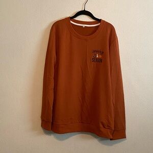 Spooky Season XL in burnt orange brand new embroidered very soft
